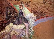 Henri  Toulouse-Lautrec in the circus Fernando, horseman on Weibem horse France oil painting artist